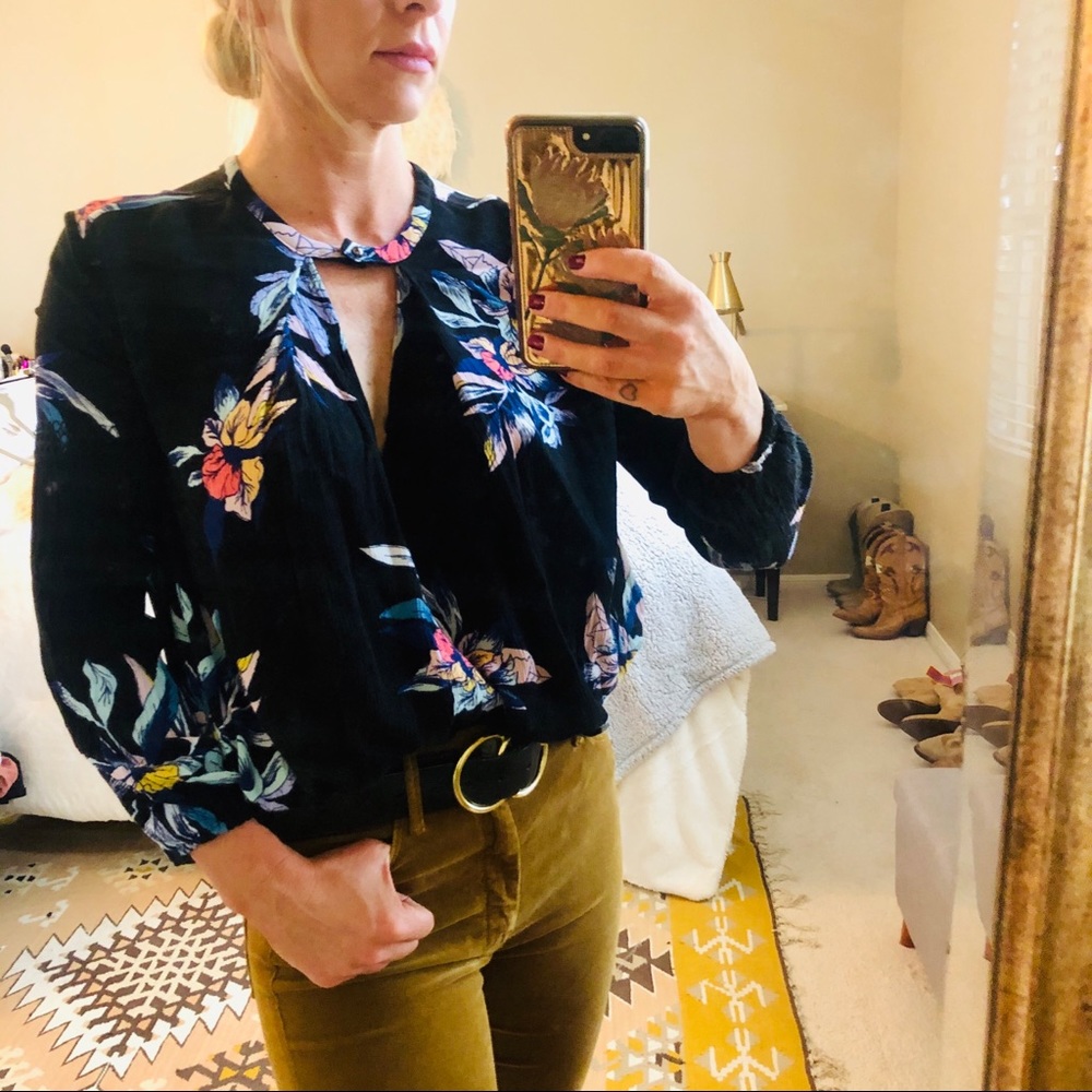 FREE PEOPLE - floral tunic, small